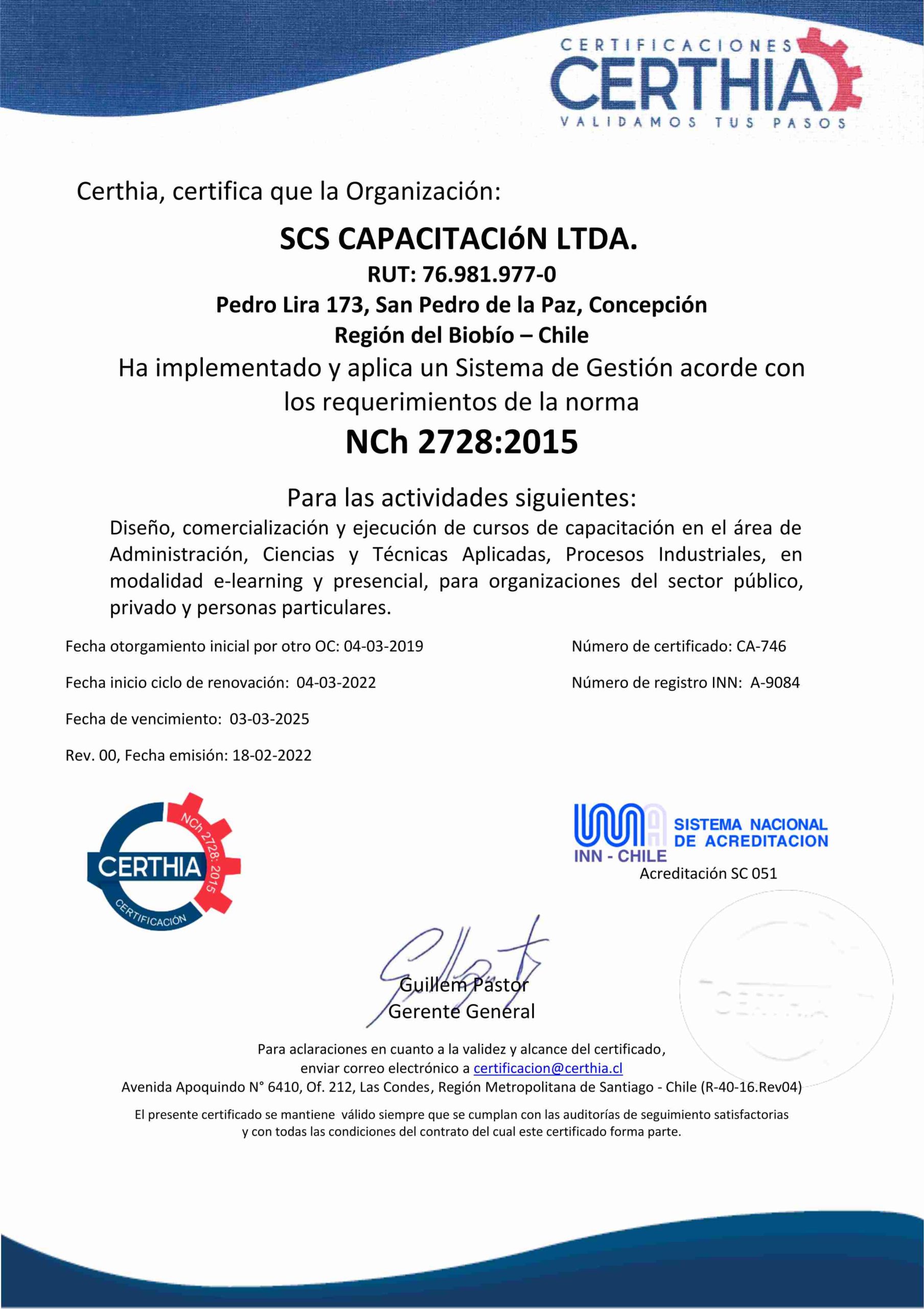 Nuestras credenciales